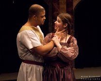 two actors performing in Shakespeare Showcase