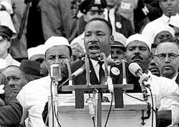Martin Luther King giving speech