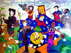 colorful peace poster