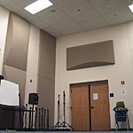 Mic booms in tracking room - link to photo