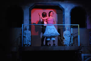 Romeo and Juliet balcony scene.
