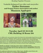 Reading Together author Esther Stutzman and Shannon Applegate flyer