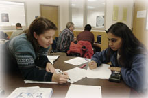 tutor with student