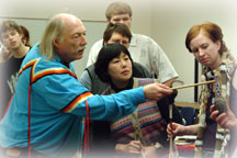 Don Addison with students