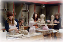 art students in studio