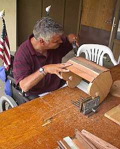Student Worker building planter basket