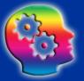 graphic of head silhouette and wheels turning 