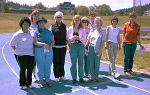 participants in walking event on main campus